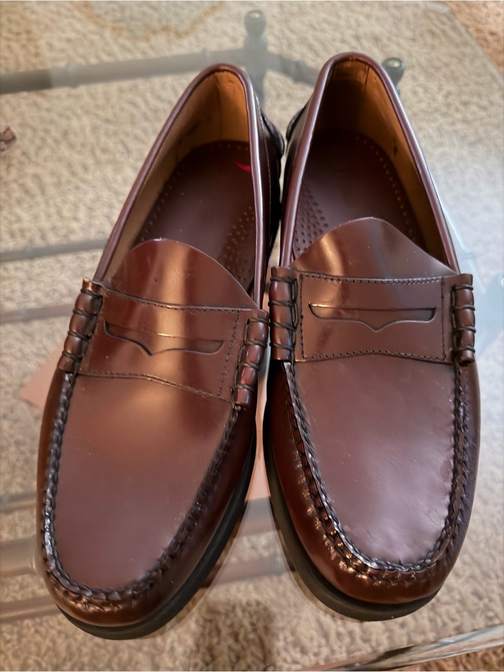 L.L. Bean Men's Burgundy Leather Penny Loafers